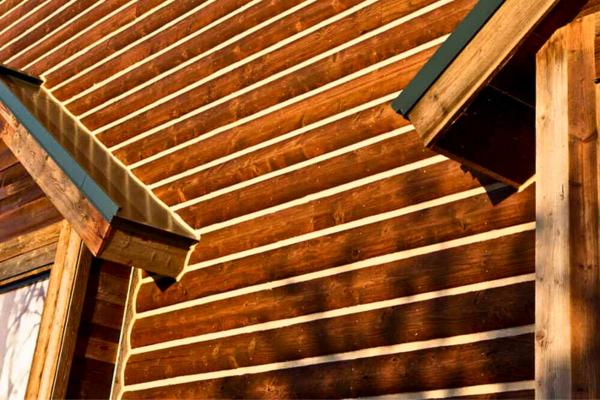 Log Siding with reveal and cosmetic chinking